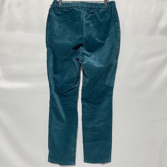 New Denim & Co Adaptive Wheelchair Fit Full Length Velveteen Pants Teal Size 10 - Picture 8 of 14